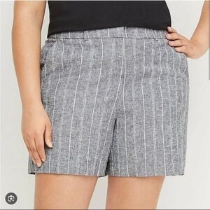 Lane Bryant womens  casual short linen stripped 20 vacation Vacation Y2k
